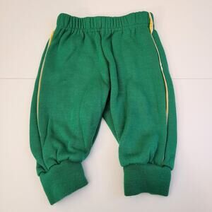 Vintage Infant Sweatpants Green Size Small Elastic Waist USA Made 70s 80s